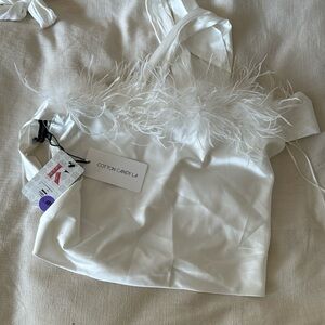 Cotton Candy LA Feather Top